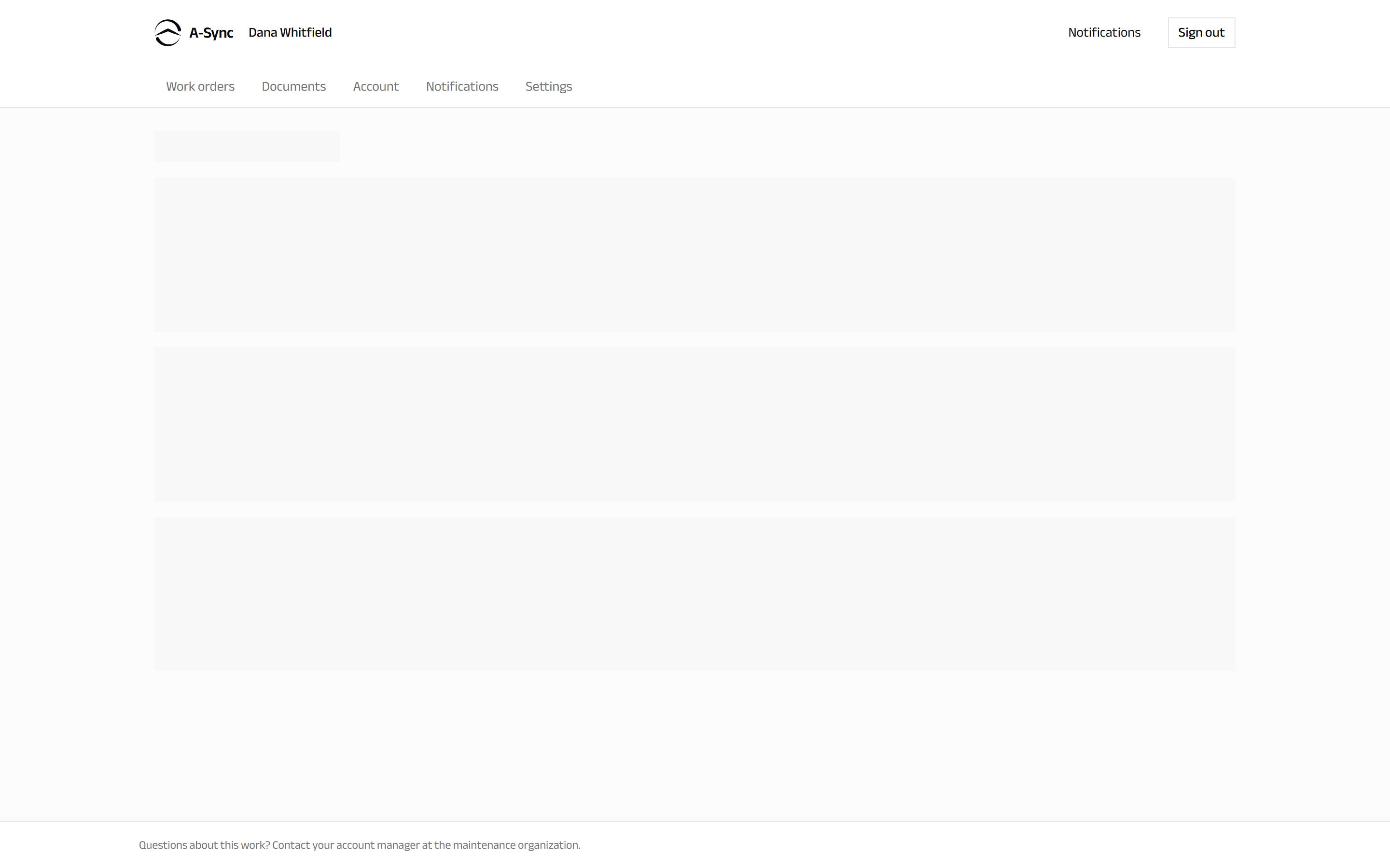 One work order showing its progress, the decisions awaited and the documents issued for it